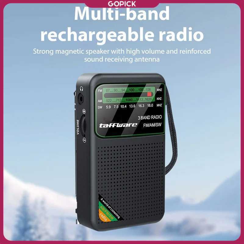 Taffware Radio Receiver FM AM SW Antenna Rechargeable Battery - TG-77