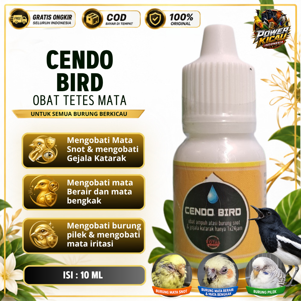 CENDO BIRD OBAT MATA BURUNG Atasi Snot Bengkak Berair Obat Mata Lovebird Murai Kacer 10ml