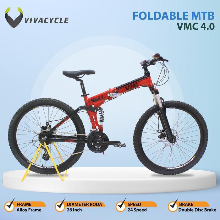 Sepeda MTB Lipat 26" VMC 665 4.0 F Vivacycle - Merah