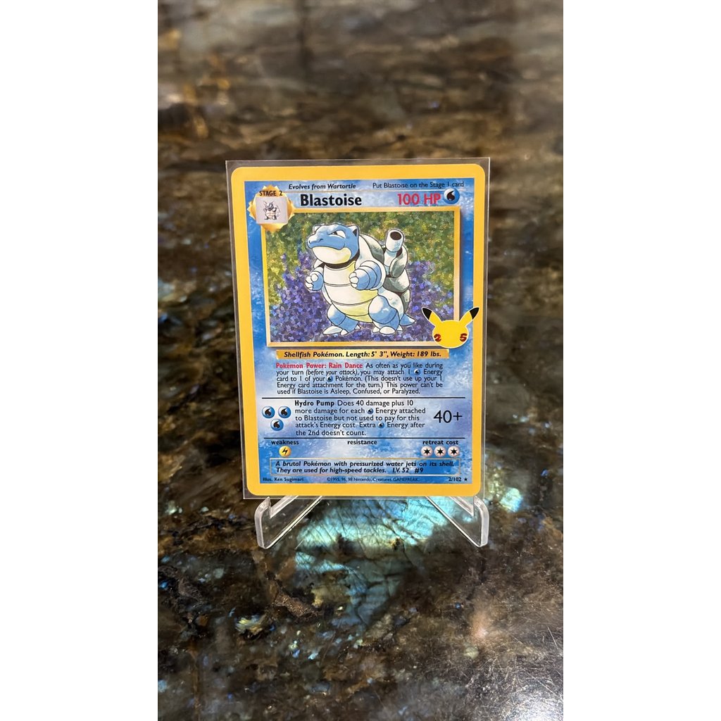 Blastoise Holo EN WOTC Base set - Pokemon Card TCG English Original Sleeve