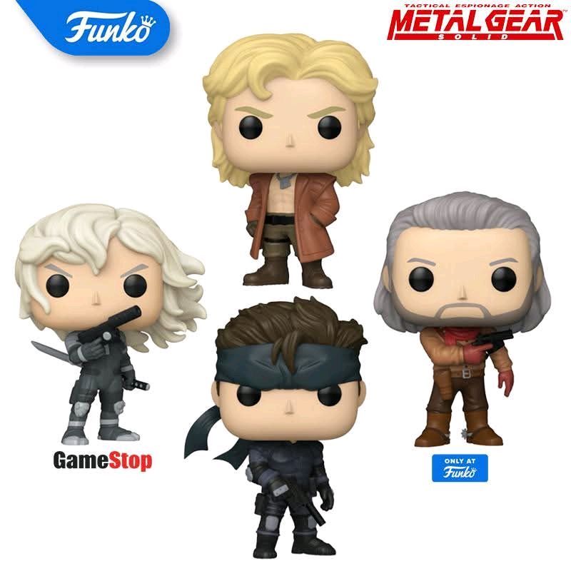 ORIGINAL Funko Pop Metal Gear Solid Snake Liquid Raiden Ocelot