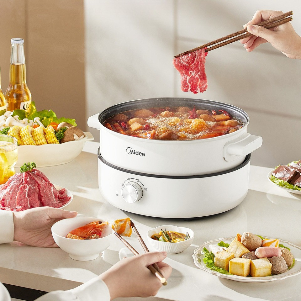 Multifunctional cooking pot Electric cooking pot Household split electric hot pot Cooking and frying