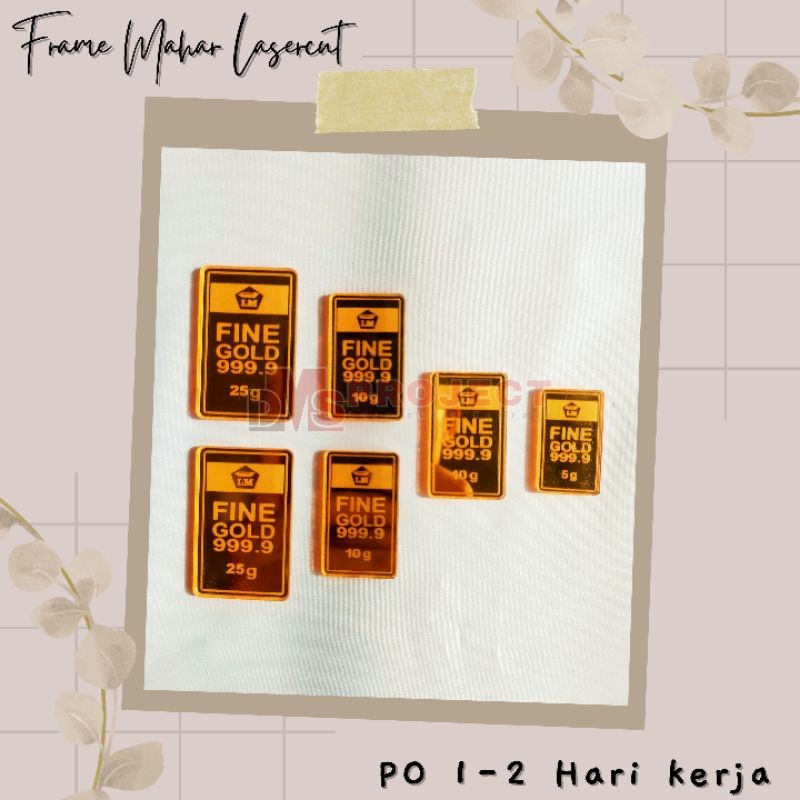 (READY STOK) Emas Replika Logam mulia tiruan untuk aksesoris Frame Mahar Seserahan Hantaran Kenang K
