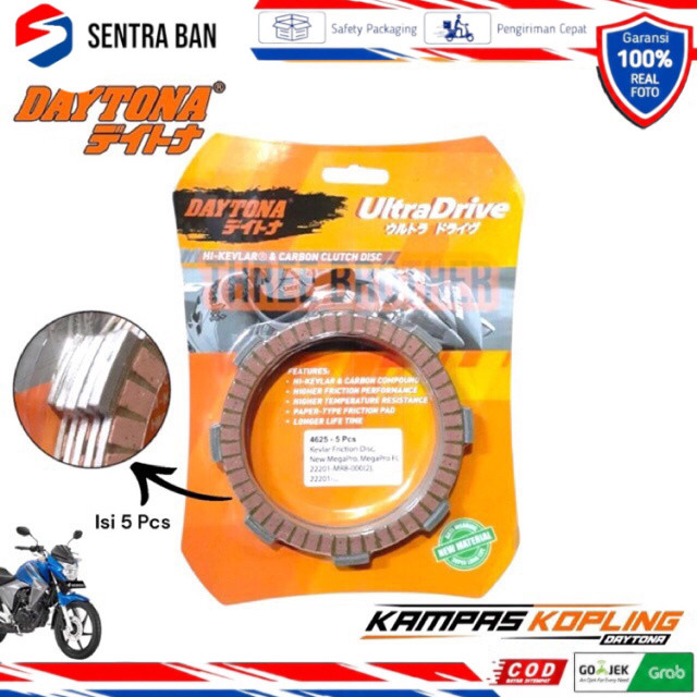 Kampas kanvas plat kopling set honda megapro monoshok new megapro fi injeksi kevlar racing tipe 4625