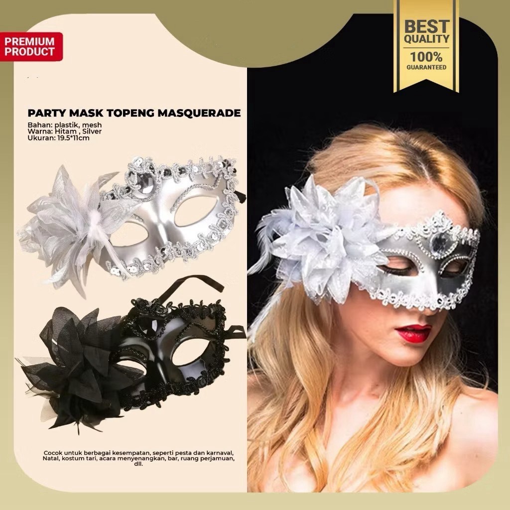 topeng masquerade opera topeng mask phantom seni bunga bulu halloween pesta kostum tuxedo mask