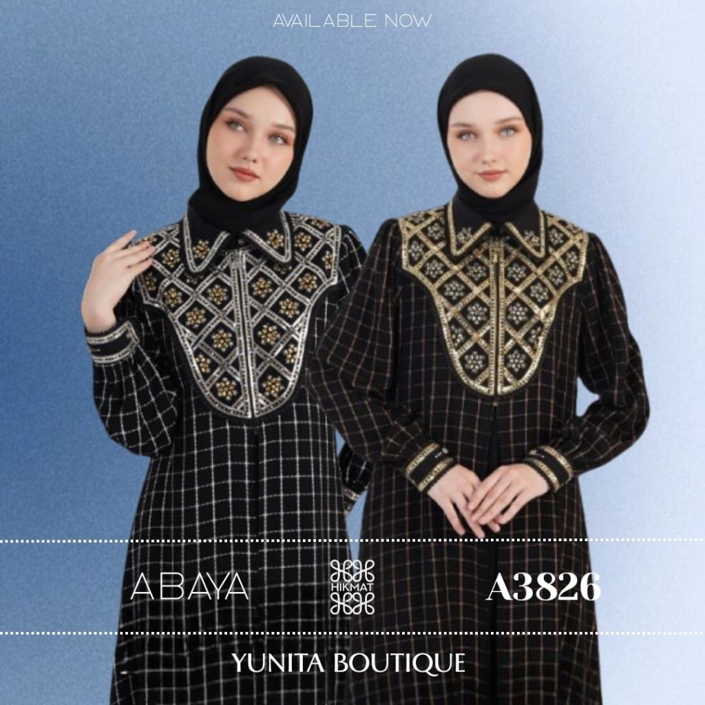 Abaya Hikmat Diskon A3826 Include Kerudung Original Terlaris Tangan Pertama