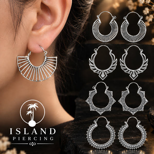 Anting Kuningan Putih inspirasi Pulau Bali, White Brass Earring Bali Style