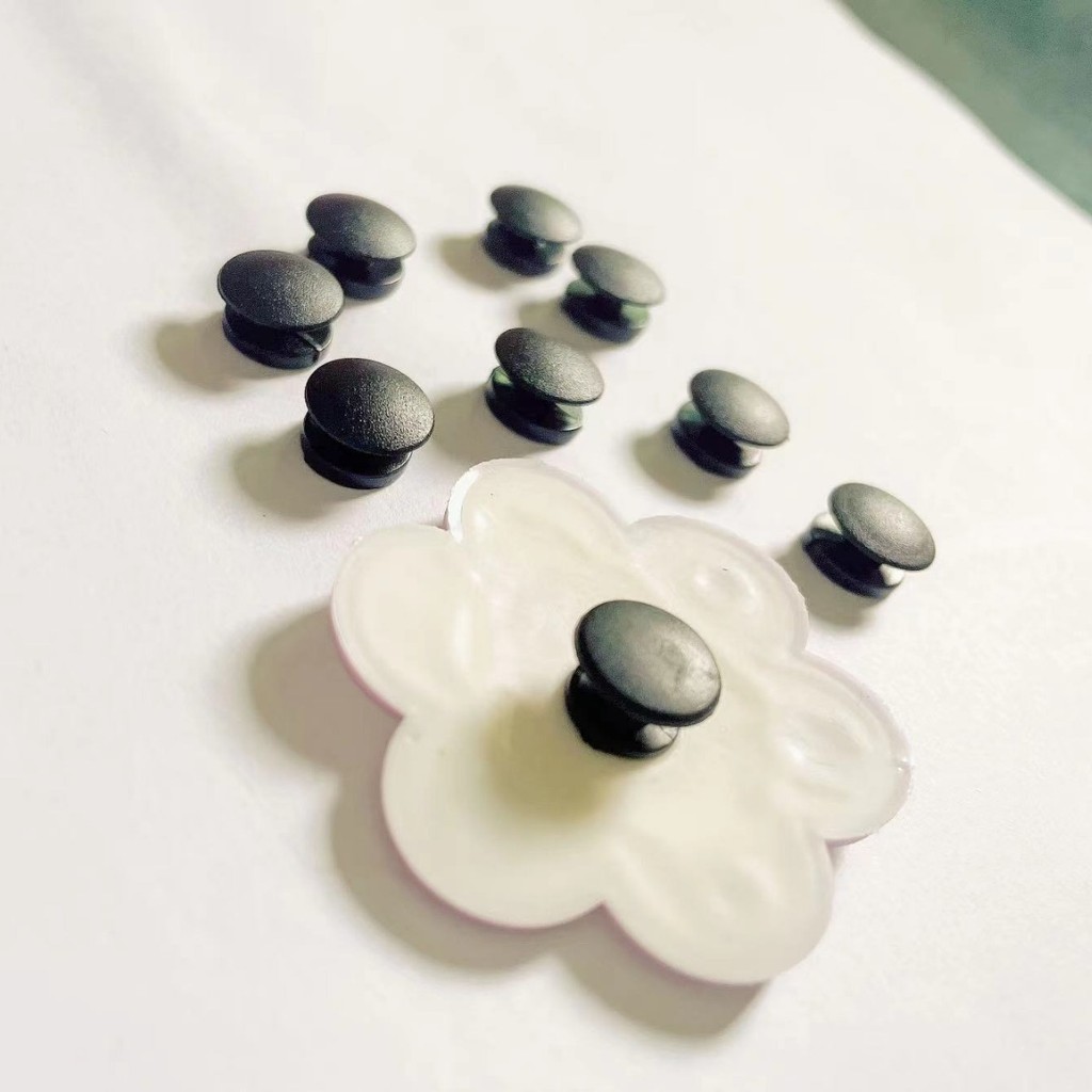 10 PCS Pin hitam Untuk kancing hiasan sepatu dan sandal