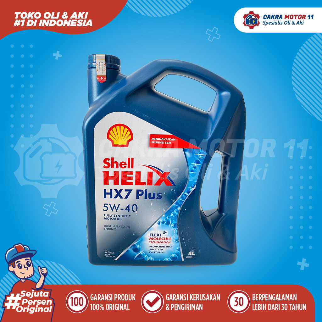 Shell Helix Hx7 5w40 4lt Oli Bensin Diesel