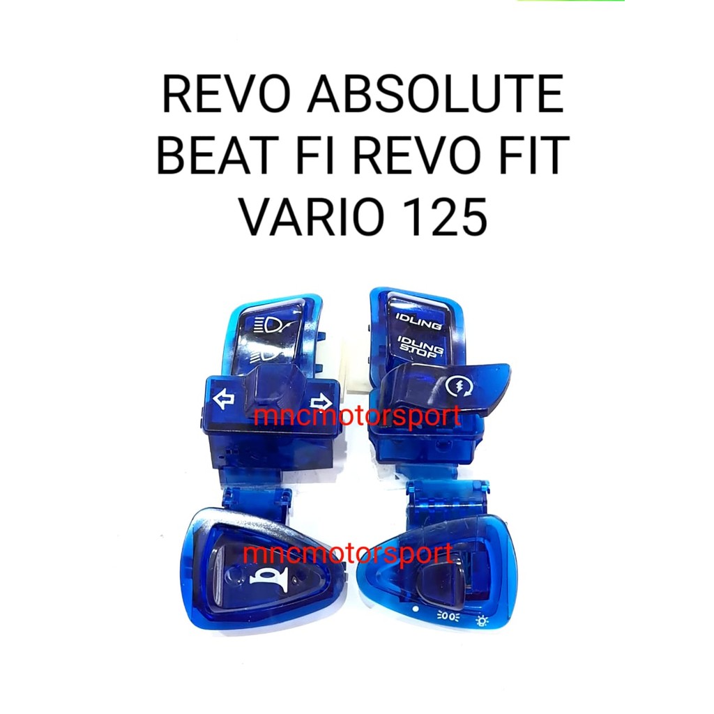 TOMBOL SAKLAR LAMPU BEAT FI REVO ABSOLUTE VARIO 125 BIRU TRANSPARAN