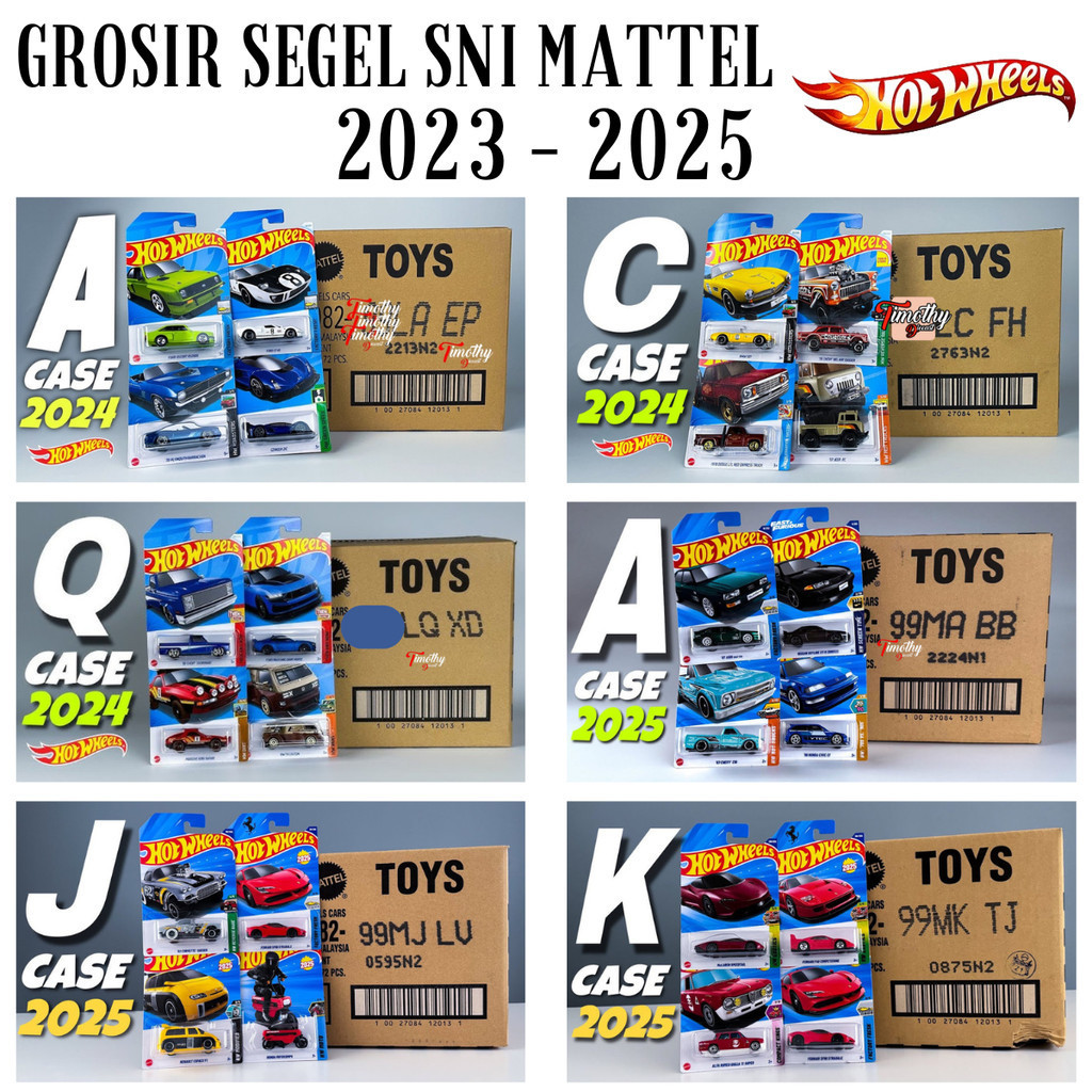 Hot Wheels Grosir Kartonan SEGELl SNI ORIGINAL MATTEL 2023 2024 2025