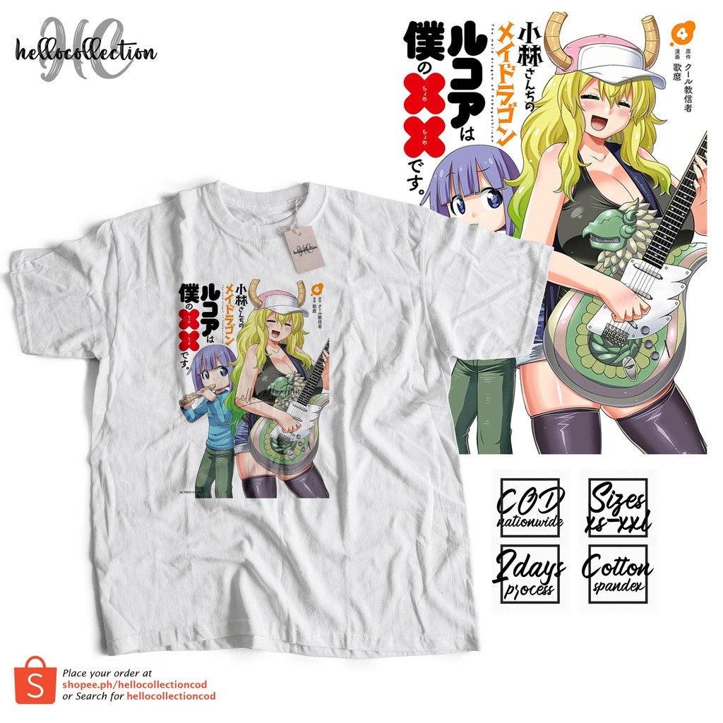 Kaos Baju Miss Kobayashi's Dragon Maid - Design 10 Anime Shirt Baju Anime c1
