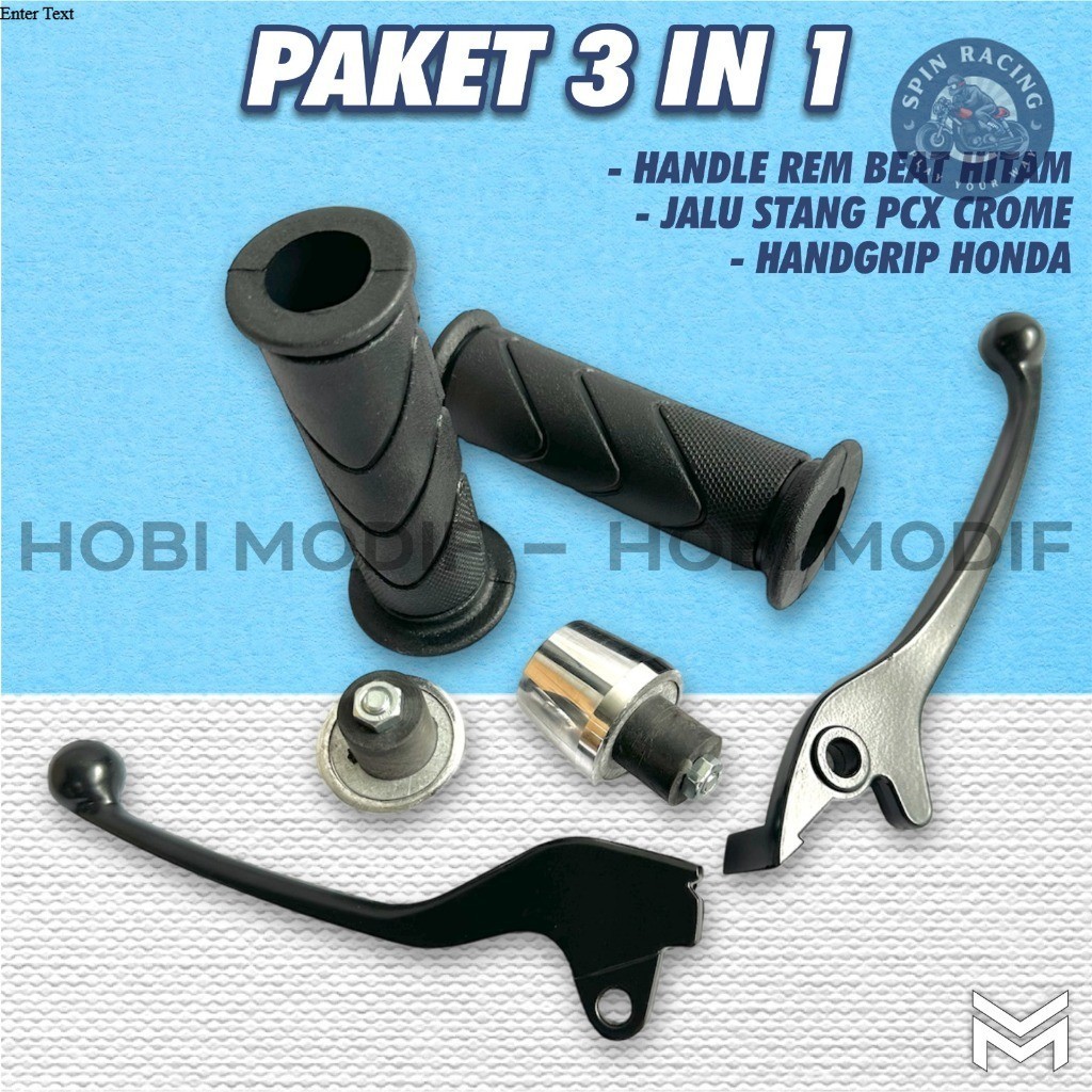 PAKETAN 3IN1 MASTER REM BEAT HITAM HANDLE REM  BEAT HAND GRIP HANFAT MOTOR GAGANG REM MOTOR PLUS JAL