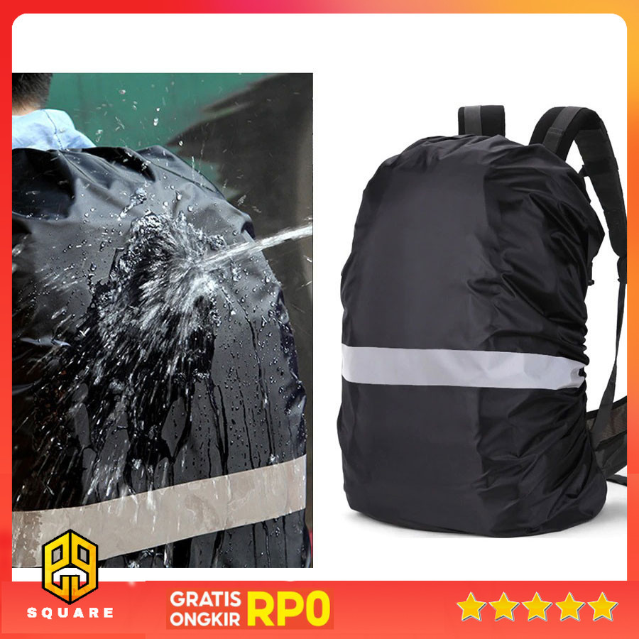 NEWBOLER Rain Cover Tas Ransel Backpack Camping Hiking with Reflektor - NB100 Original 99 Square