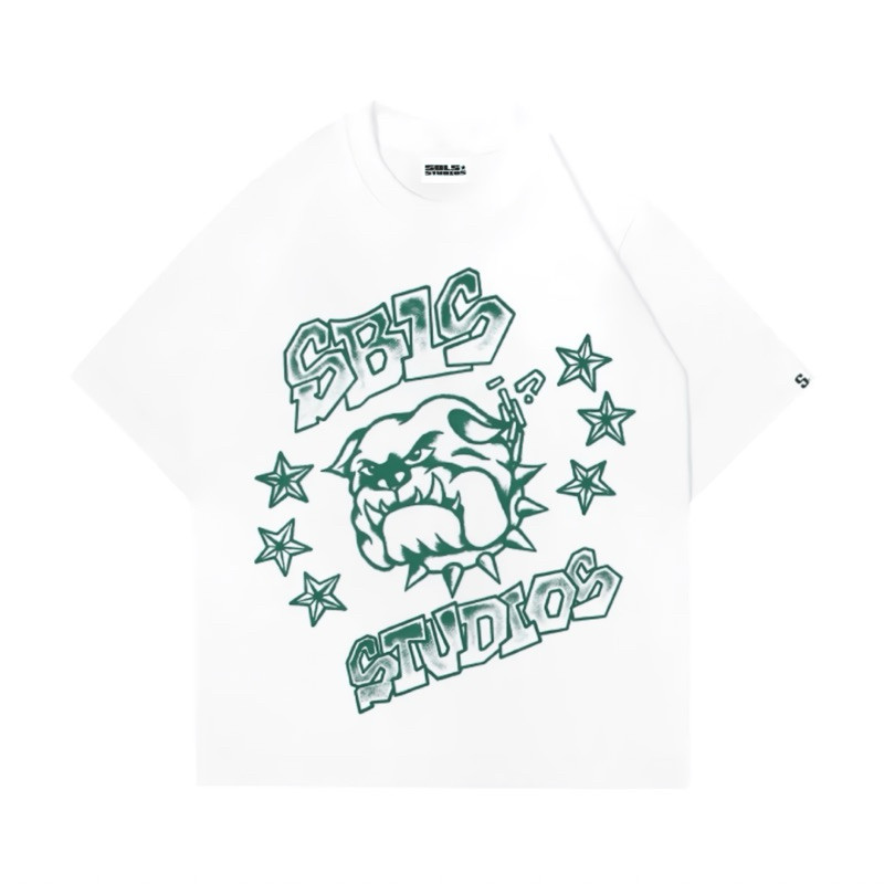(COD) Sbls Studios - BullDog White Tees Katun Loose Fit