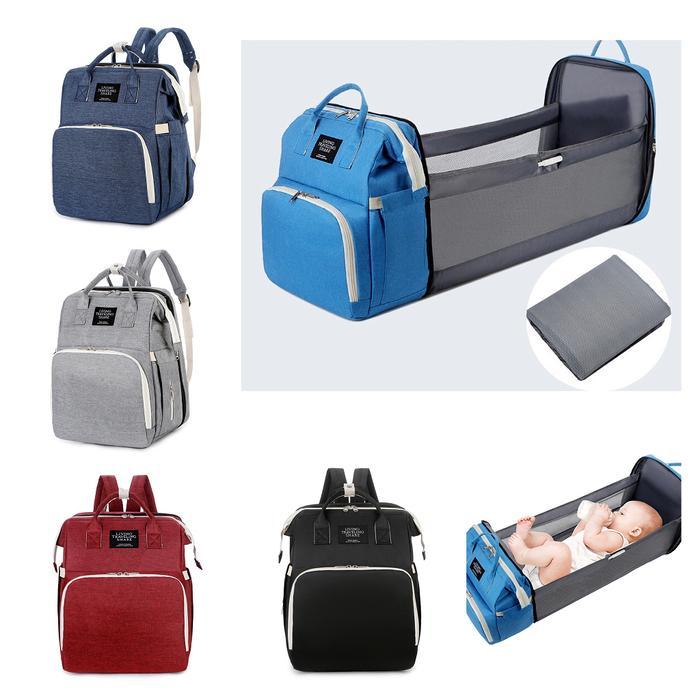 Tas Bayi Ransel Multifungsi Tempat Tidur Bayi / Ransel Bayi / Tas Diapers Bag / Tas Bayi Kasur / Bac
