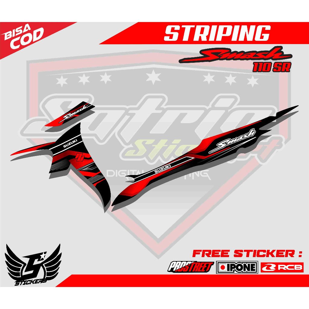 Striping Variasi Suzuki Smash 110 Sr Sticker List Motor Suzuki Smash 110 Sr