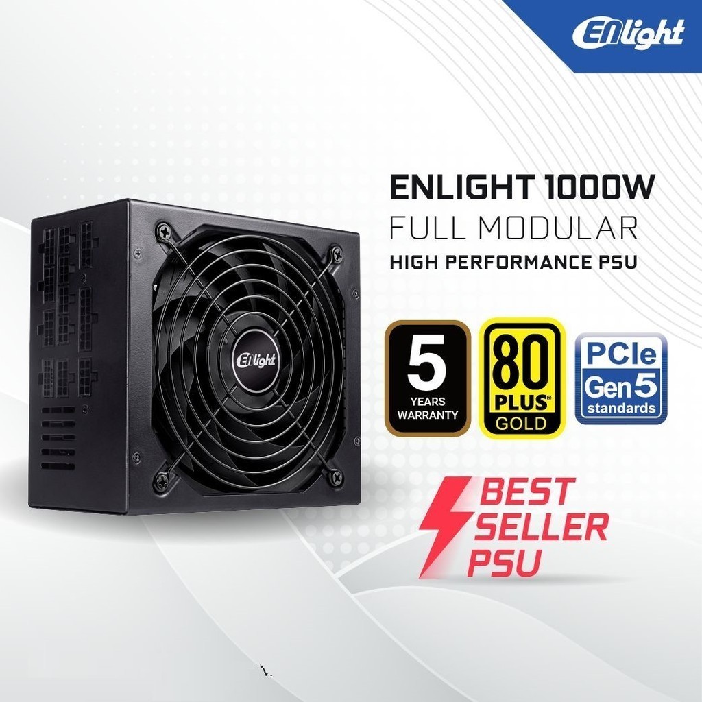 PSU Enlight 1000W BlackSilver 80+ Gold Full Modular - Power Supply