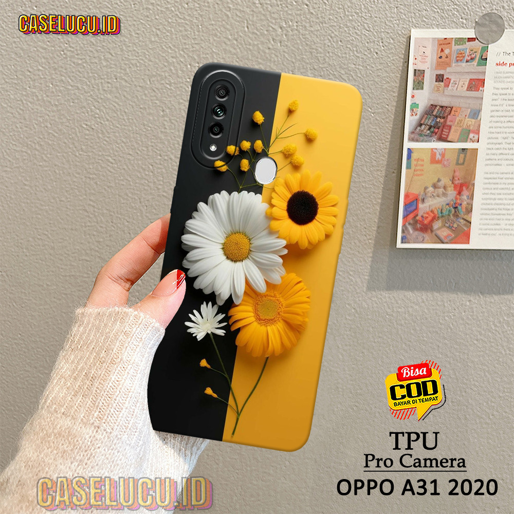 Casing Hp Oppo A31 2020 Terbaru - Fashion Case Bunga - Case Oppo A31 2020 - Soft Case Hp Oppo A31 20