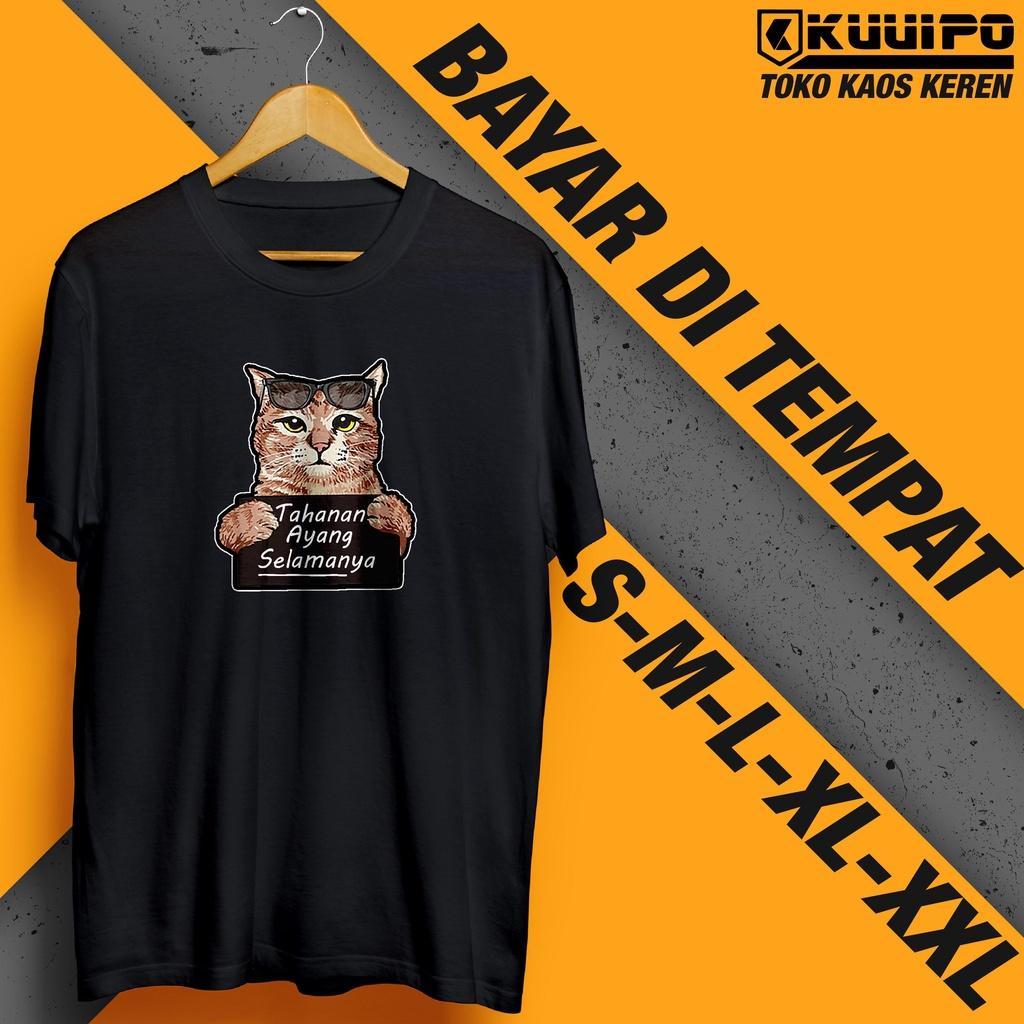 Kaos Kucing Tahanan Ayang kaos distro murah