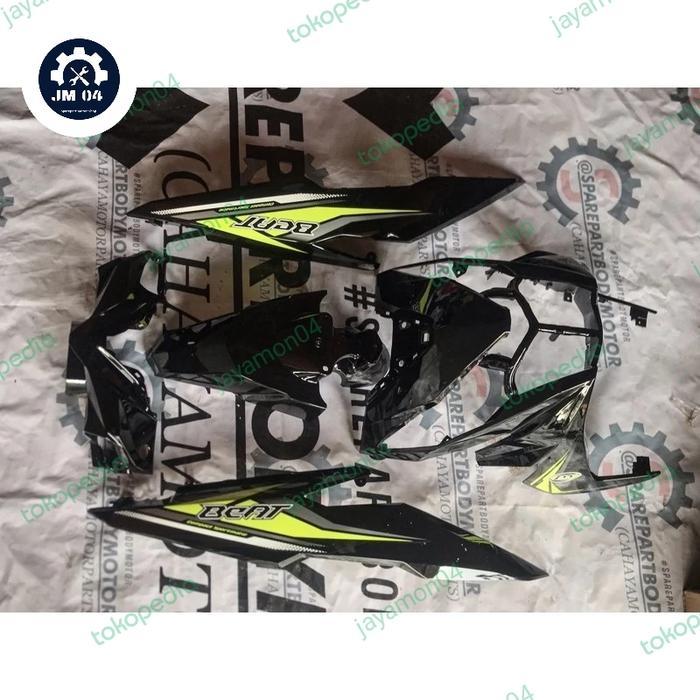 FULL BODY HALUS HONDA BEAT FI NEW ECO ESP 2017+STRIPING WARNA HITAM