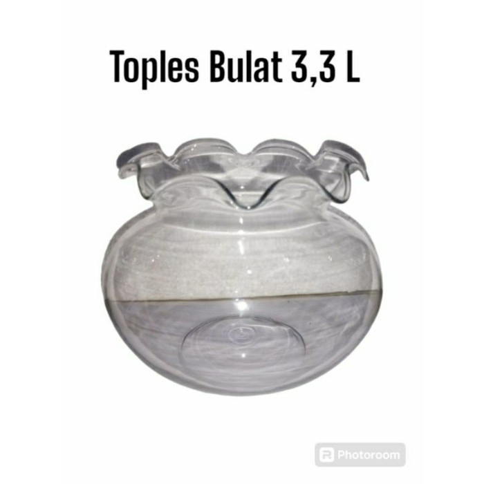 Akuarium bulat kaca 3,5L. Aquarium bulat. toples DLX. - Toples saja