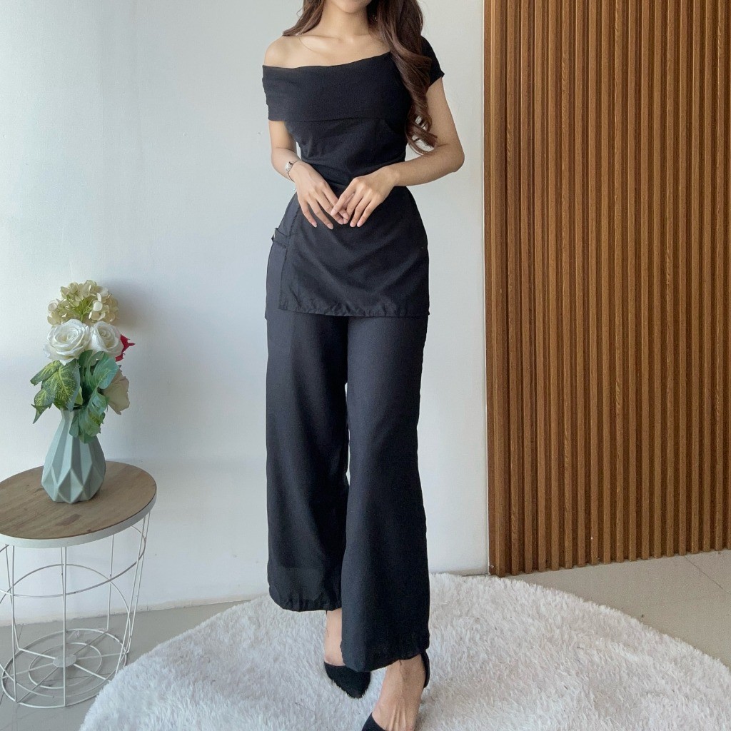 Khavera —— (Real Picture) Helena Pants Kulot Wanita Elegan Celana Panjang Bawahan Wanita Fashion Wan