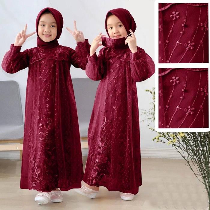 KidsFashion_Store Bisa Bayar Di tempat ( COD ) gamis anak perempuan Liana 3-11tahun / gamis anak 8-1