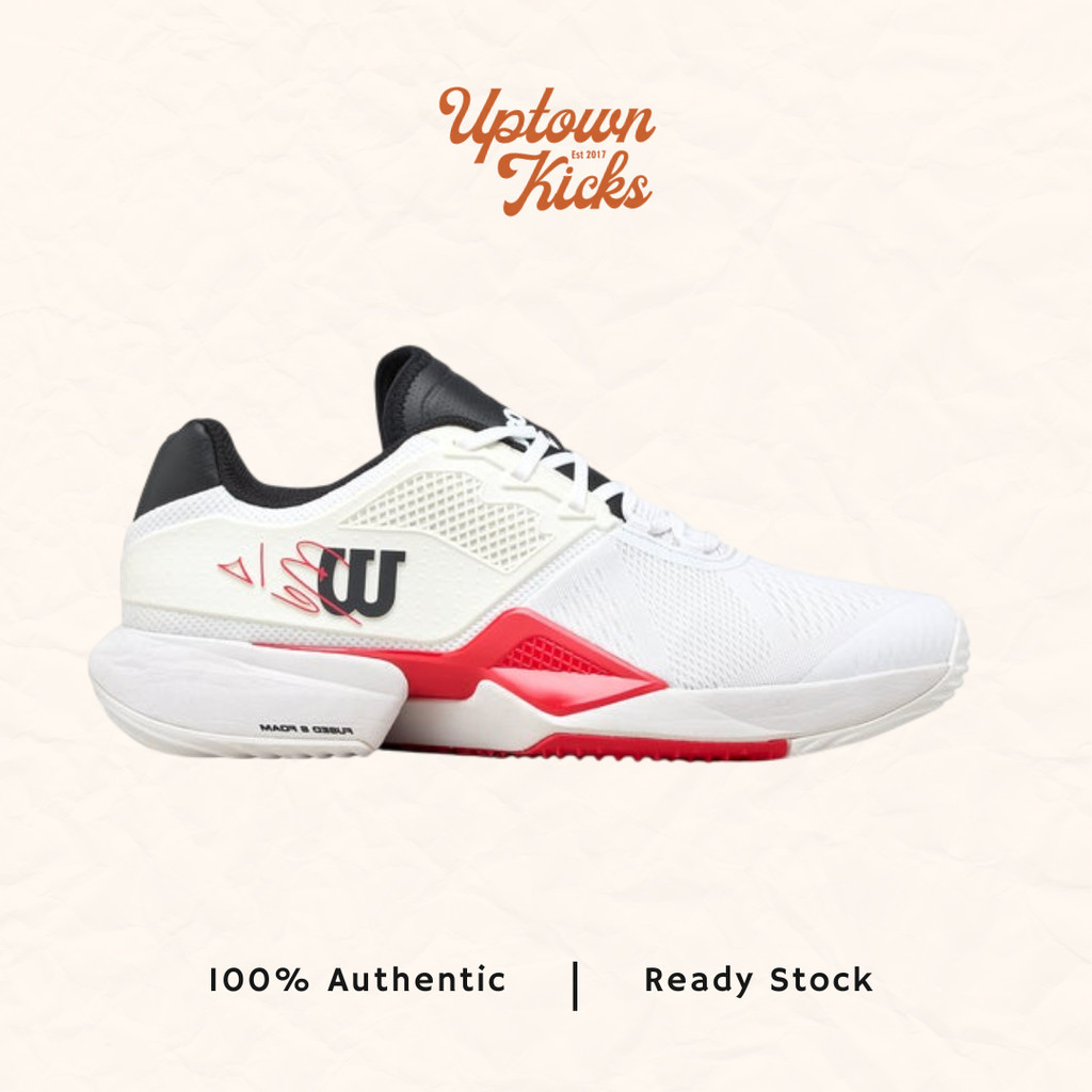 Wilson Bela Tour Men Padel Shoes White Red Sepatu Tenis Tennis Padel Pria (100% original)