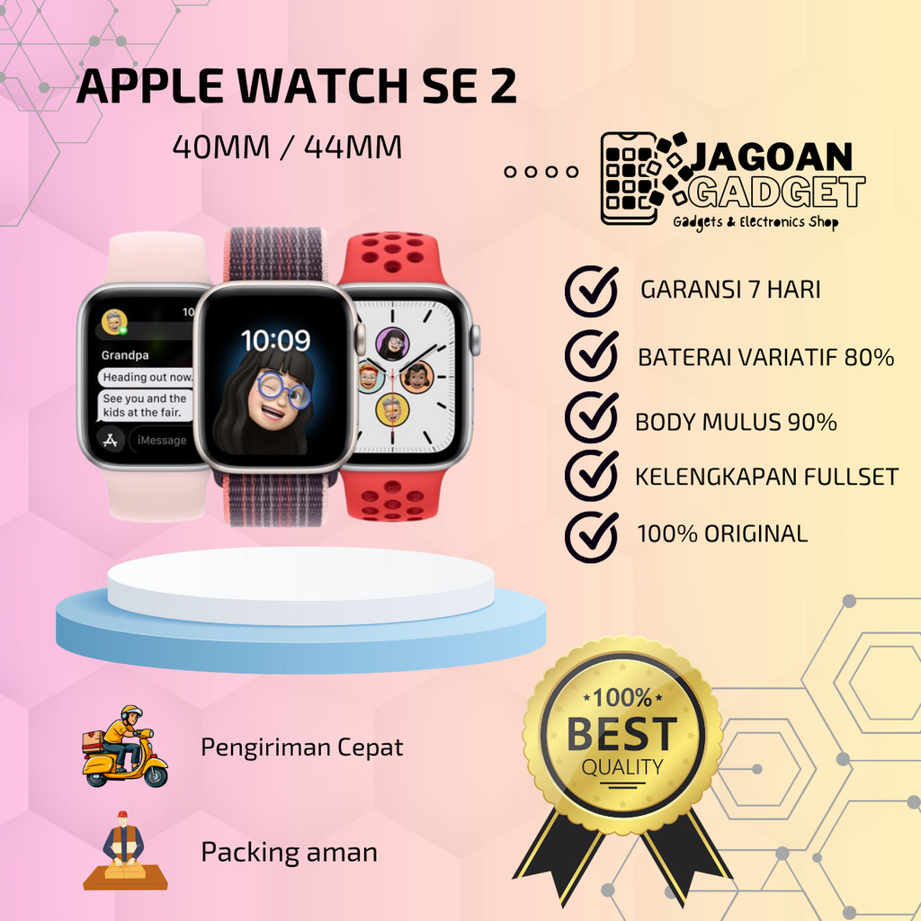 Apple Watch / iWatch Series SE 2 40mm 44mm Second Original Fulset | JAGOAN GADGET