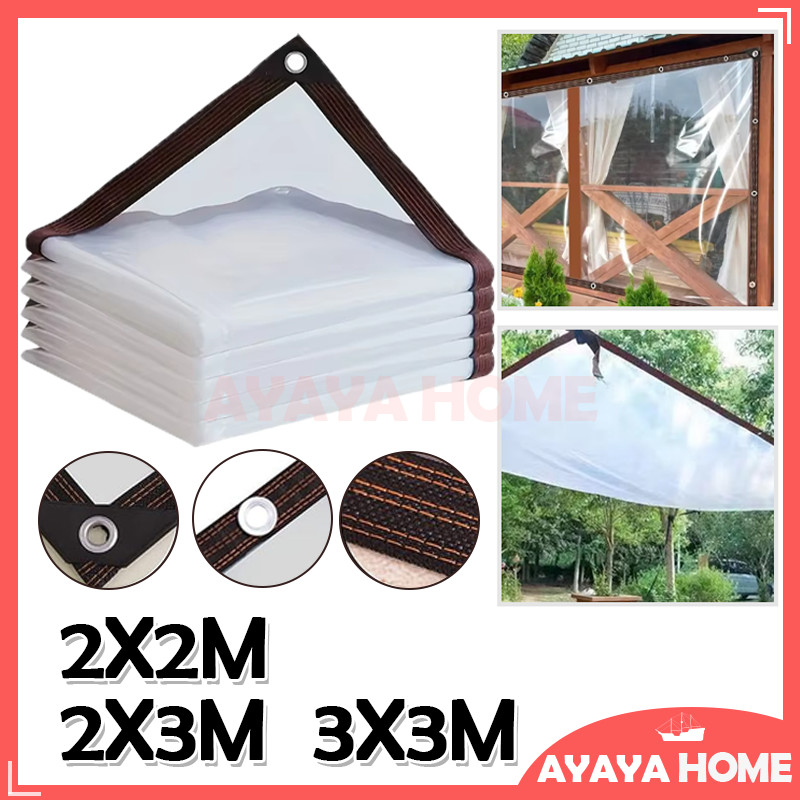 Terpal Plastik Bening/Tahan Air Terpal Tebal Plastik Bening /Penutup Gudang Gazebo Barang
