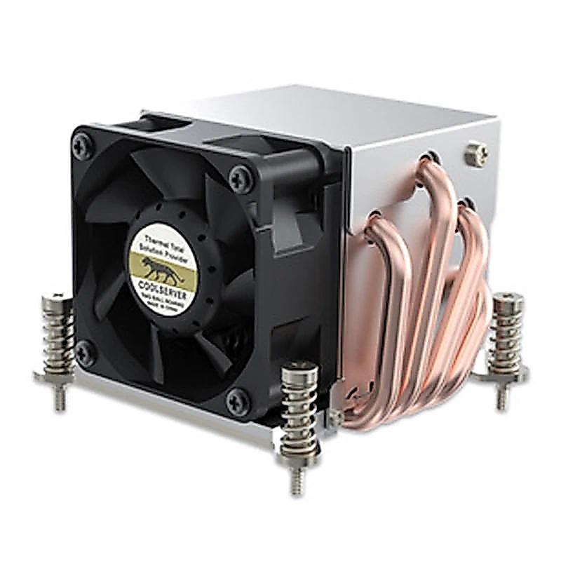 2U Server CPU Cooler 4 Copper Heatpipe CPU Raator Heat Sink Cooling Fan PWM Support Intel LGA 1151/2