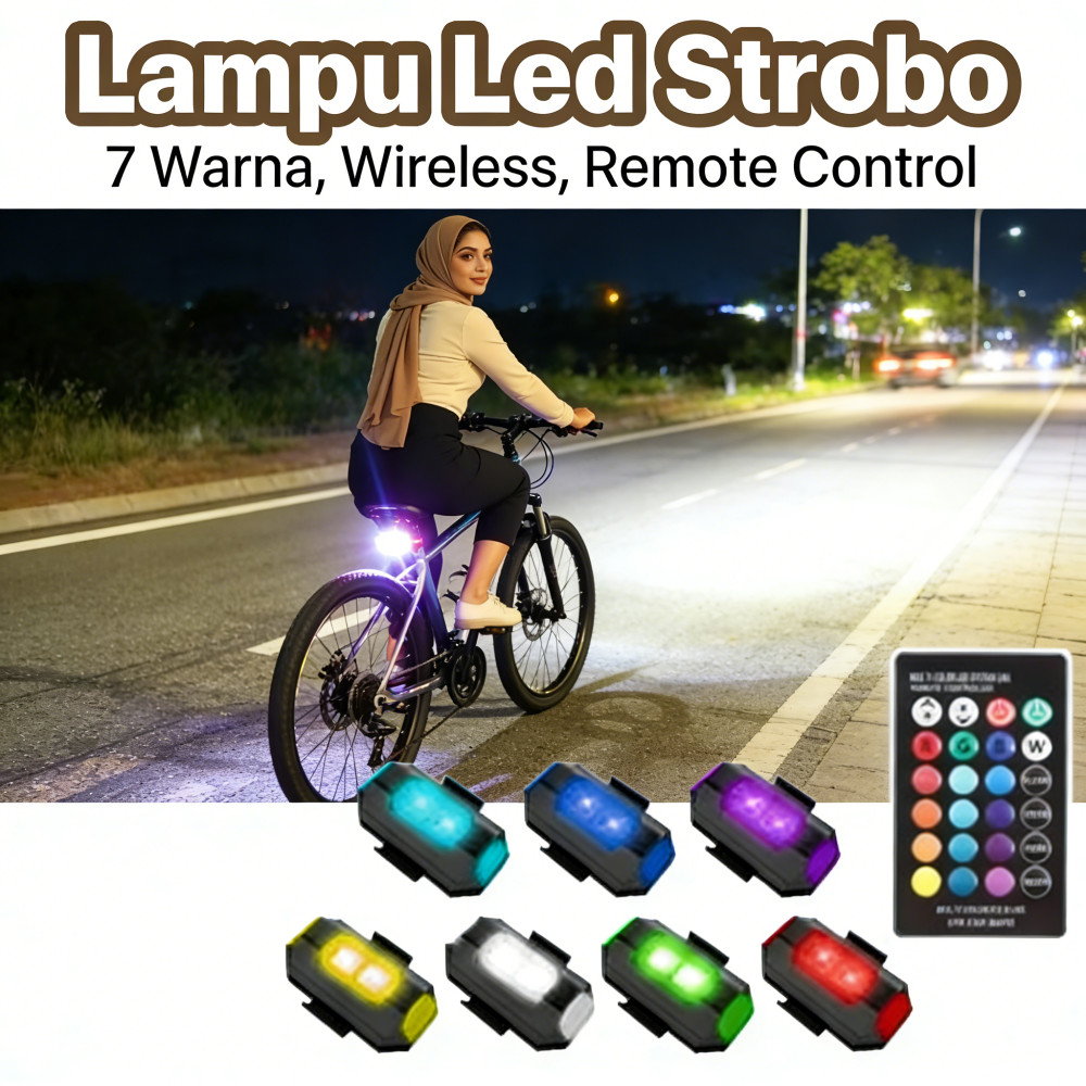 Motor lampu strobo lampu kedip keamanan LED 7 warna pengaman lampu kolong lampu LED strobo lampu mot