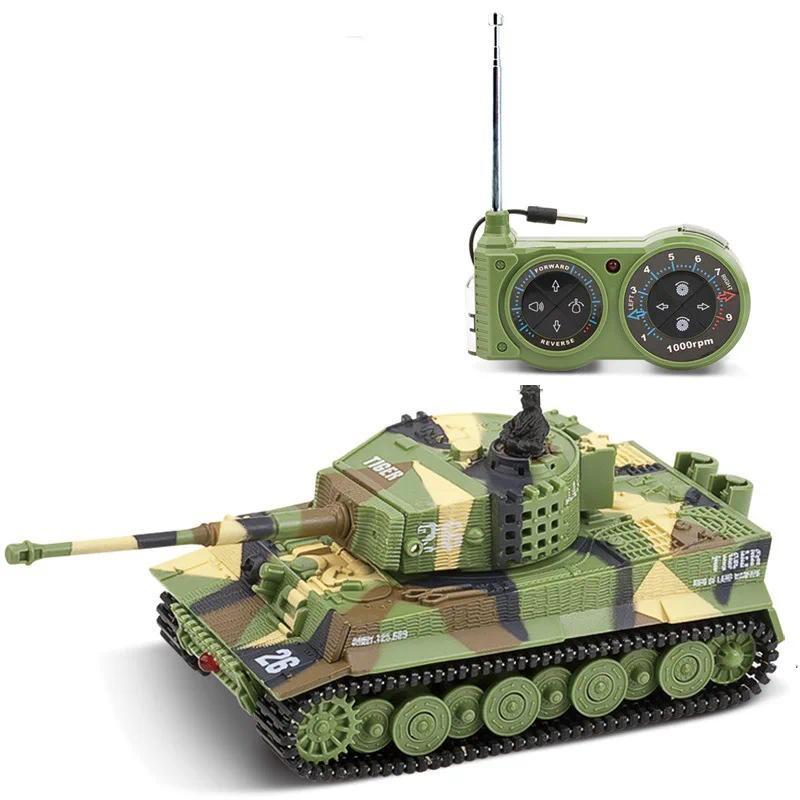 1:72 Mini RC Tanks 2117 Model Military Electric Rao Control Vehicle Portable Battle Tanks Simulation