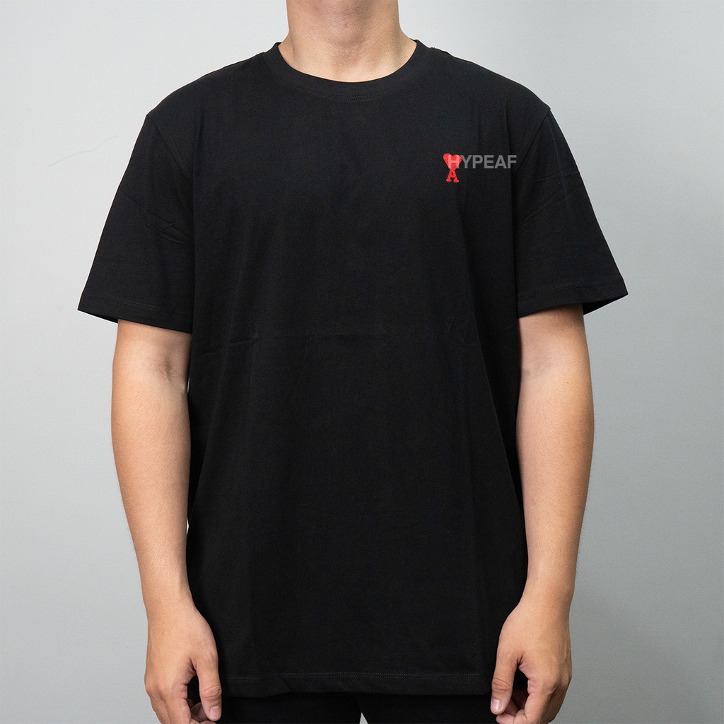 AMI Alexandre Mattiussi Ami De Coeur Black Tee