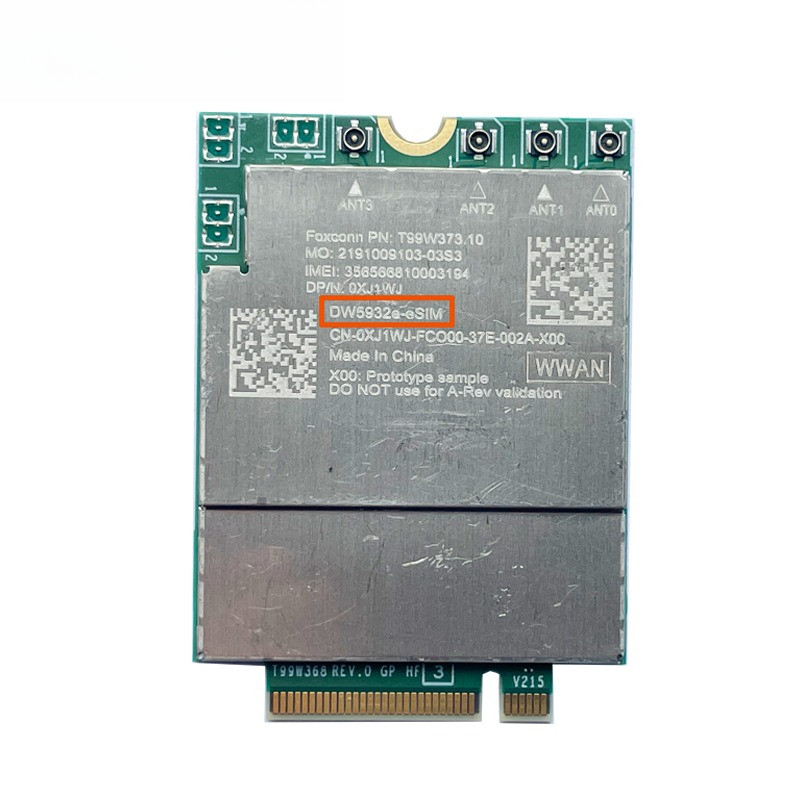 T99W373 DW5932eeSIM DW5932e 5G Module  LTE Cat19 M2 Wireless WWAN Card For Dell Latitude 7350 7450 7