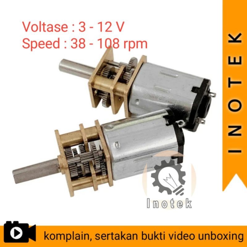 Motor DC N20 Gearbox Speed Reduction