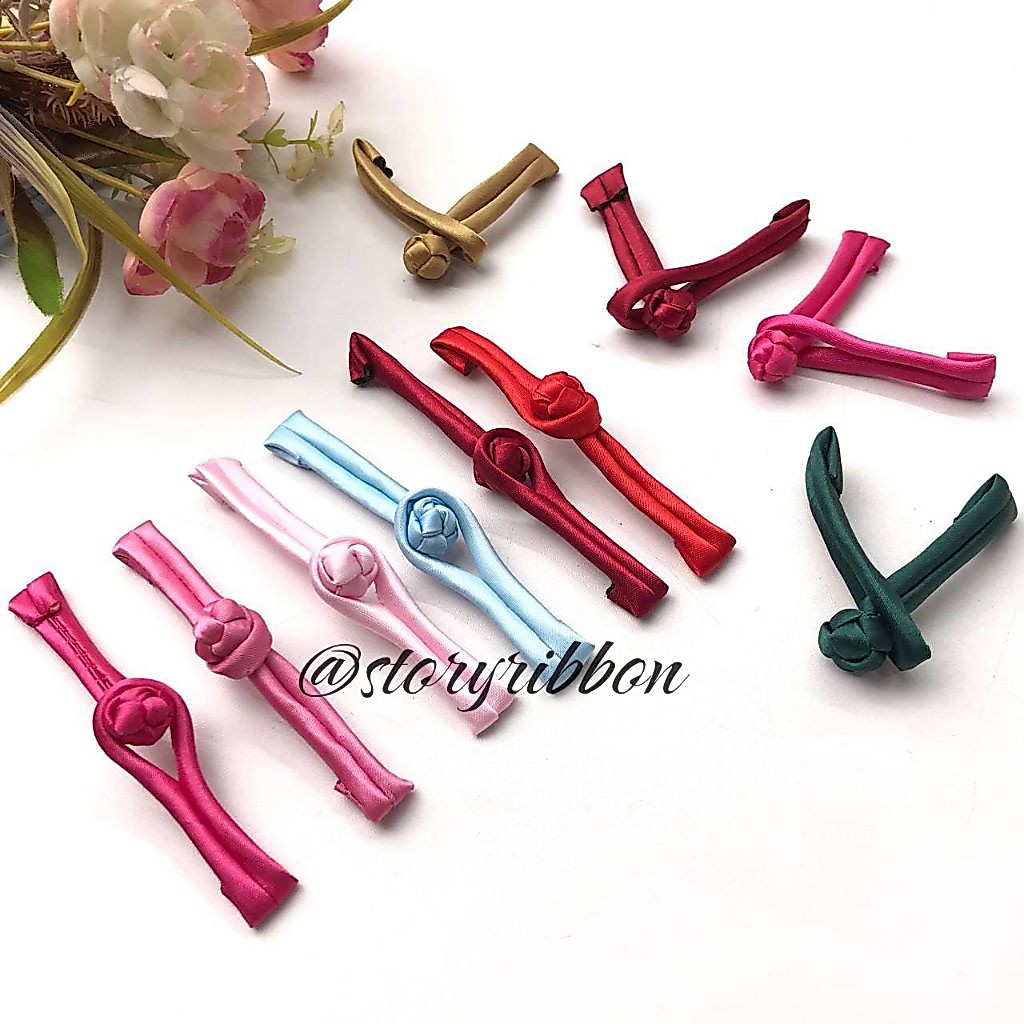 1 PASANG - KANCING CHEONGSAM / KANCING SHANGHAI / KANCING CINA SATIN / KANCING SHANGHAI PANJANG