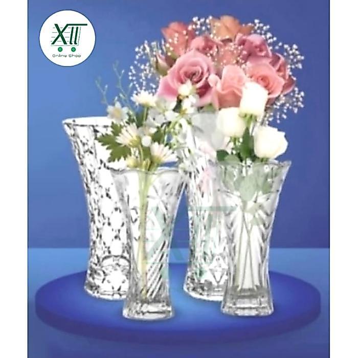 Formia Sunny Crystal Vase 25 Cm Vas Kristal Pot Bunga Transparant