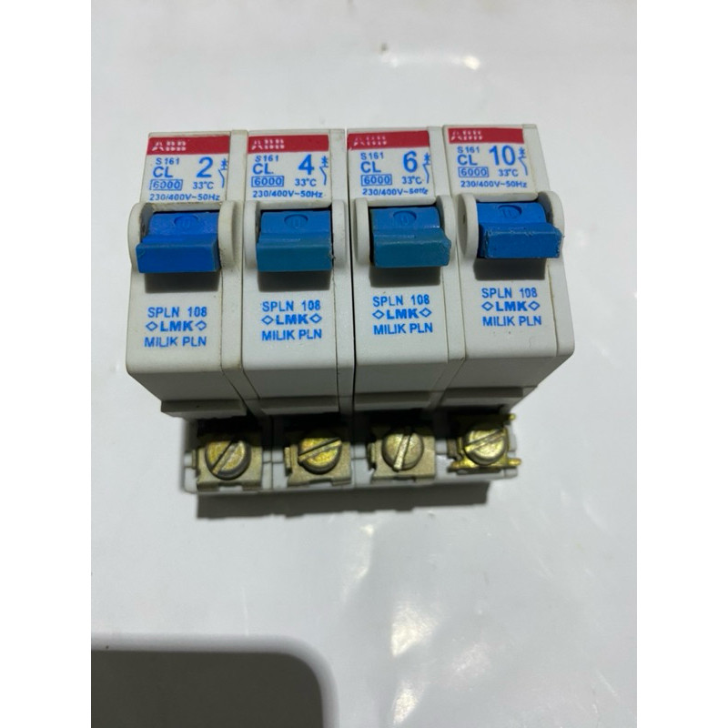 MCB PLN ABB S161  2A , 4A , 6A , 10A bekas normal