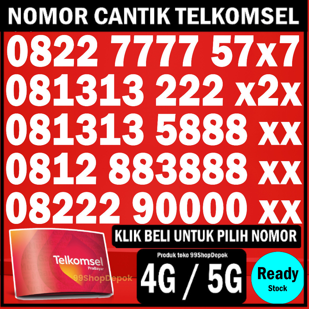 Kartu Perdana Nomor Cantik Telkomsel Simpati KODE 150.1 - Nomer Cantik Telkomsel 29000 - No Cantik S