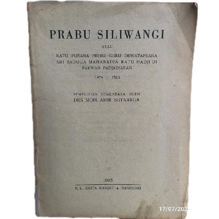 buku prabu Siliwangi 64 hal 1966 bagus