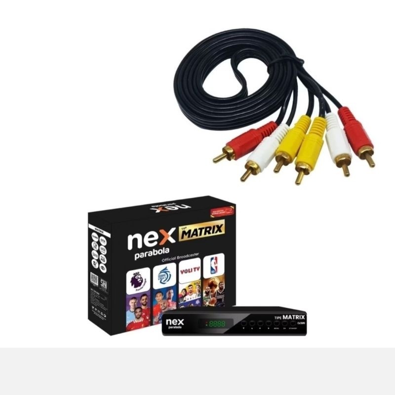 kabel rca set top box NEX MEDIA PARABOLA cable rca stb matrix Nex parabola DVB T2