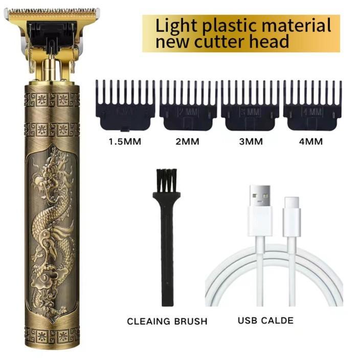 KEMEI T9 CORDLESS ALAT CUKUR RECHARGER Elektrik Hair Clipper rambut - T9-CORAKNAGA
