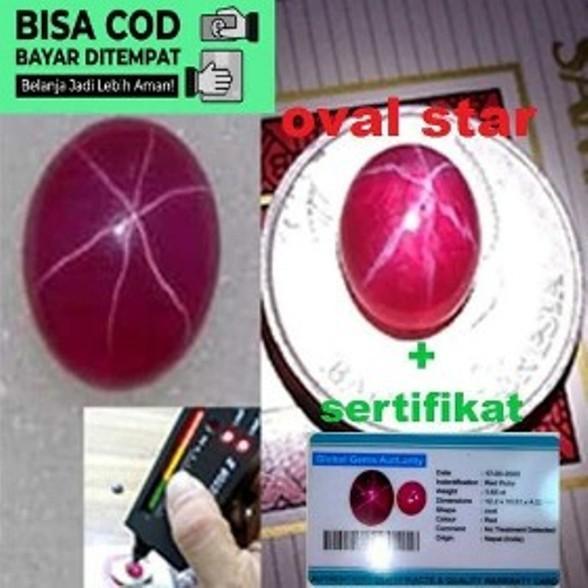 Batu Ruby Red 100persen Original NATURAL 6 Star - ruby star