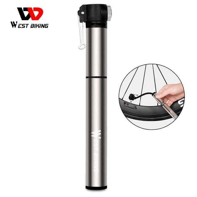 Foto Pompa pump Angin Mini West BIking ban sepeda portabel presta schrader 120 PSI