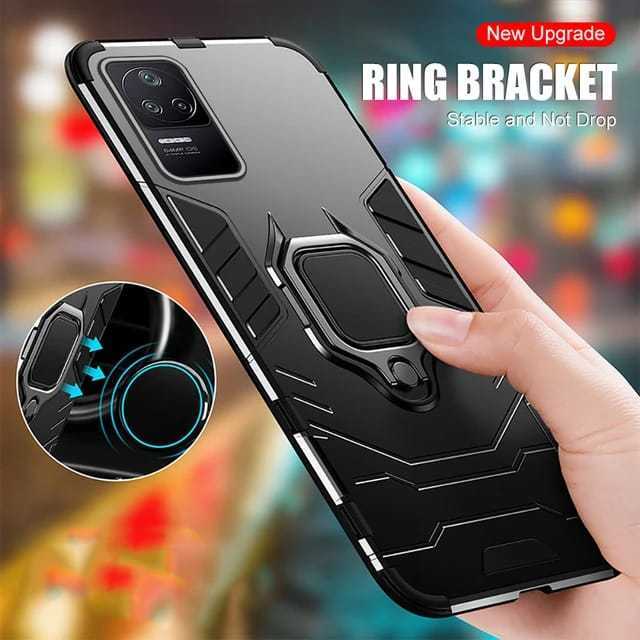 CASE XIAOMI POCO F3 F4 F4 GT Slim Fit Armor Case Iron man Iring Case Standing Holder Anti Shock