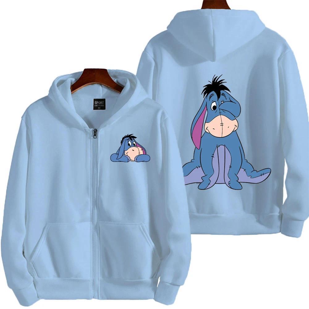 Eeyore Cartoon Anime Women Zipper Hoodie jacket