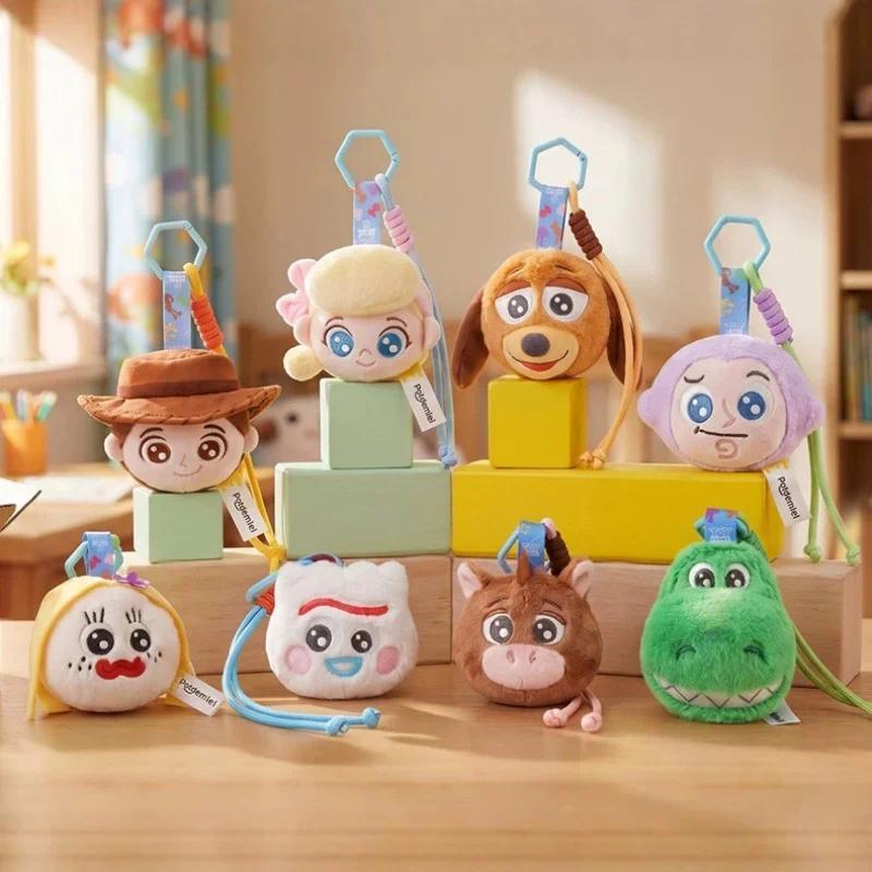 Genuine Toy Story 5 Plush Keychain Woody Buzz Lightyear Forky Knifey Bo Peep Slinky Dog Bullseye Cut
