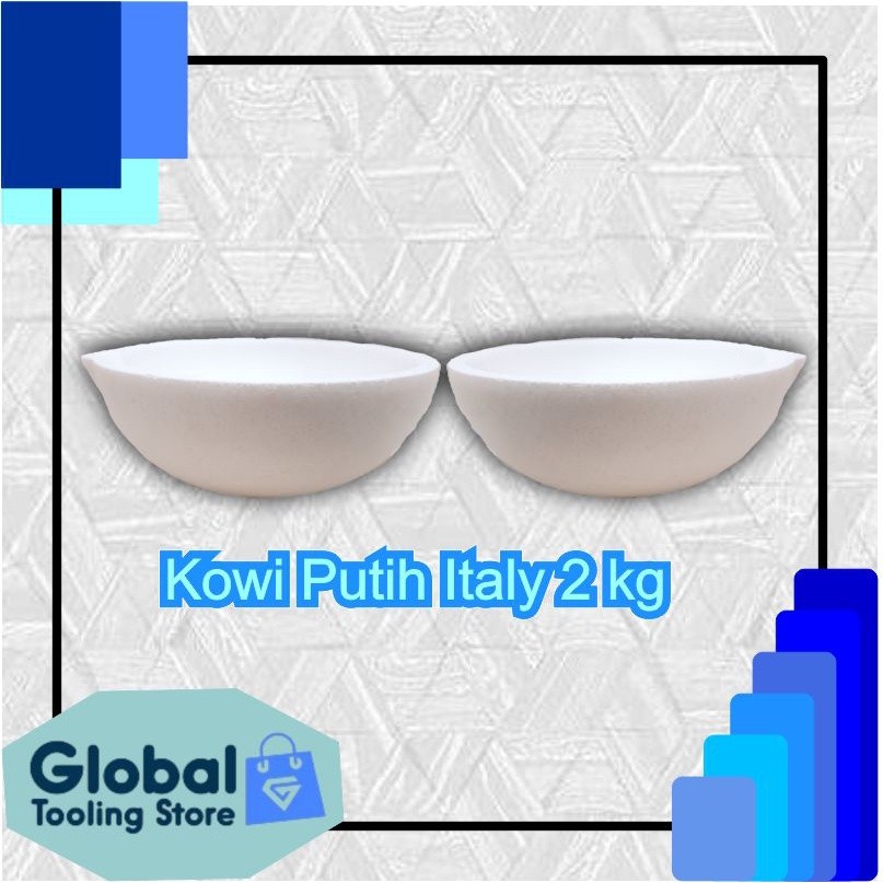 ALIANSHOP Kowi Putih Platina 2 Kg 14 Cm Keramik Licin